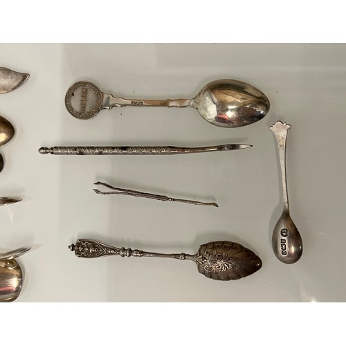 151 - Collection of silver and other teaspoons and cutlery etc.

This lot is available for in-house shippi... 