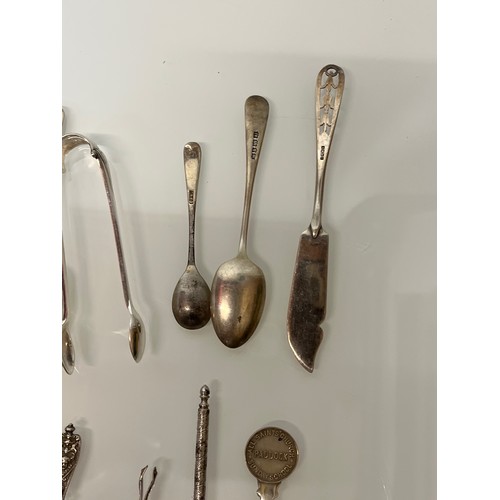 151 - Collection of silver and other teaspoons and cutlery etc.

This lot is available for in-house shippi... 