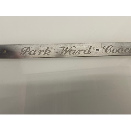 169 - Automobilia, a Park Ward Coachwork sign for a Bentley motor car. 16 inches long.

This lot is availa... 