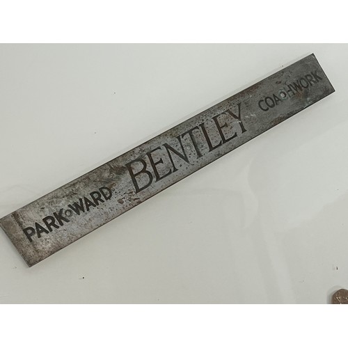 169 - Automobilia, a Park Ward Coachwork sign for a Bentley motor car. 16 inches long.

This lot is availa... 