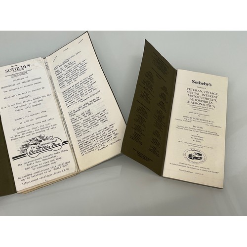 174 - Automobilia, two vintage Sotheby’s Auction catalogues for motorcycle auctions in the 1980’s.

This l... 