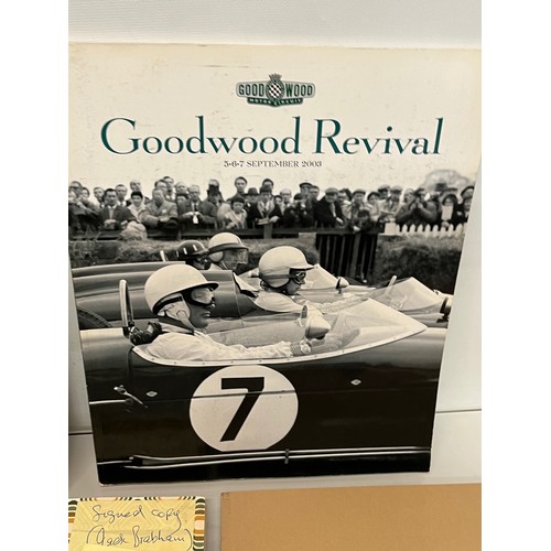 175 - Collection of Goodwood motor racing ephemera, includes Sir Jack brabham signature.

This lot is avai... 