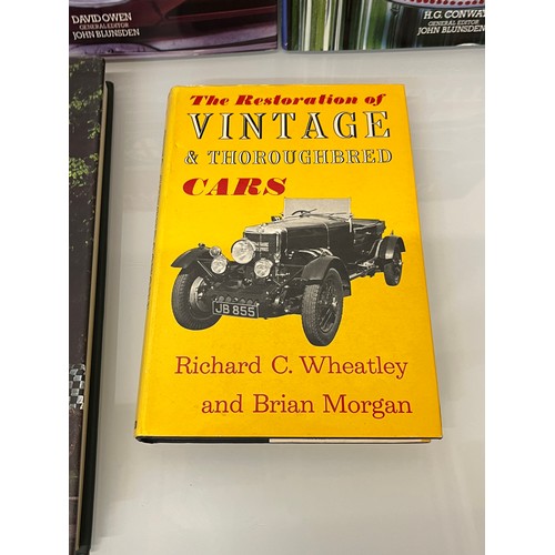 180 - Collection of motoring themed books, marque books Alfa Romeo Mercedes and Bugatti, also a book on th... 