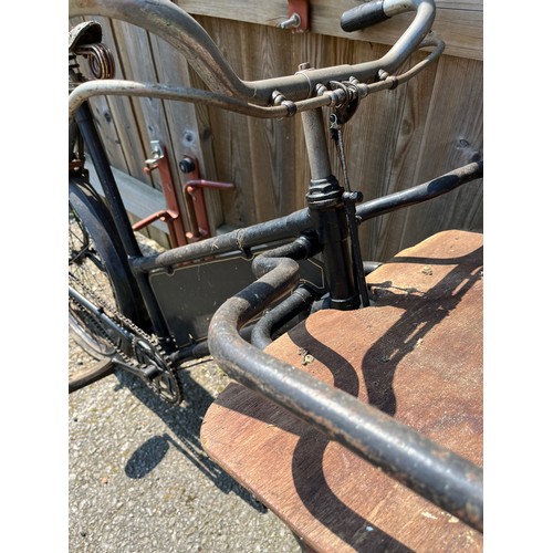 3 - Pre-war vintage trade bike, old butchers bike with an unwritten signboard.

This lot is collection o... 