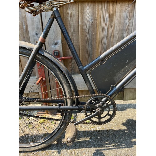 3 - Pre-war vintage trade bike, old butchers bike with an unwritten signboard.

This lot is collection o... 