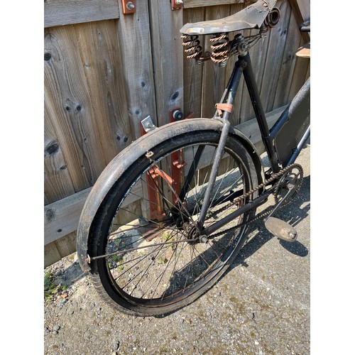 3 - Pre-war vintage trade bike, old butchers bike with an unwritten signboard.

This lot is collection o... 