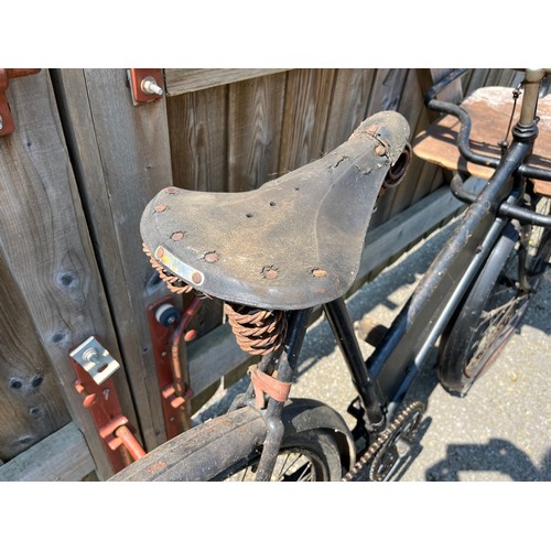 3 - Pre-war vintage trade bike, old butchers bike with an unwritten signboard.

This lot is collection o... 