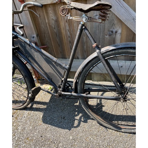 3 - Pre-war vintage trade bike, old butchers bike with an unwritten signboard.

This lot is collection o... 