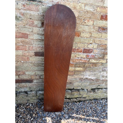 15 - 1960’s vintage wooden surf board, a Nymph Surf Jockey belly board, 120cm long.

This lot is availabl... 