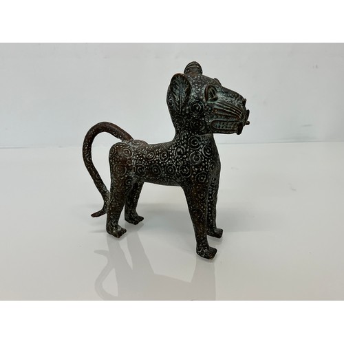 20 - Benin bronze figure of a standing Leopard.

This lot is available for in-house shipping