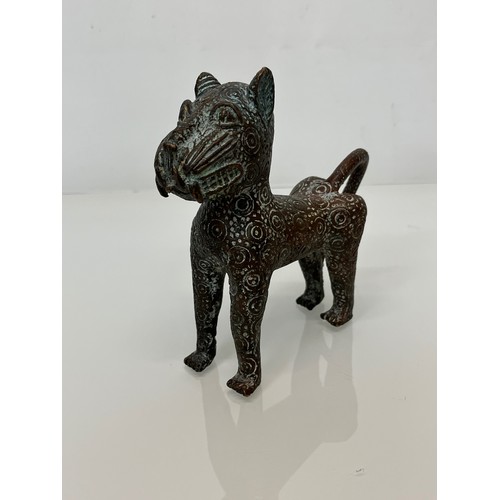 20 - Benin bronze figure of a standing Leopard.

This lot is available for in-house shipping