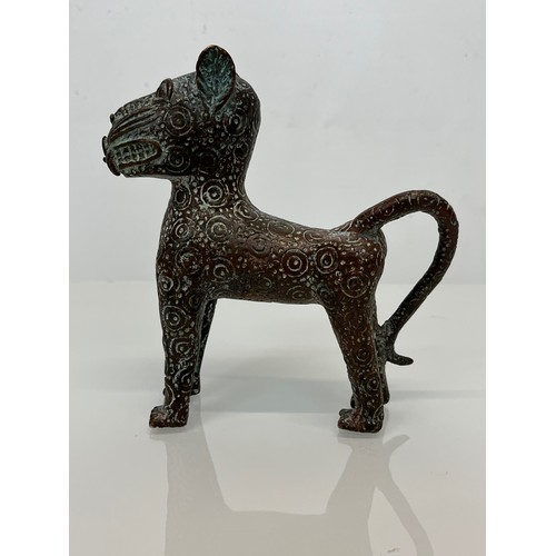 20 - Benin bronze figure of a standing Leopard.

This lot is available for in-house shipping