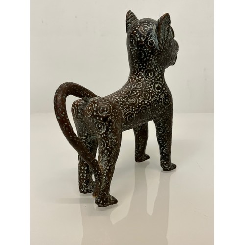 20 - Benin bronze figure of a standing Leopard.

This lot is available for in-house shipping