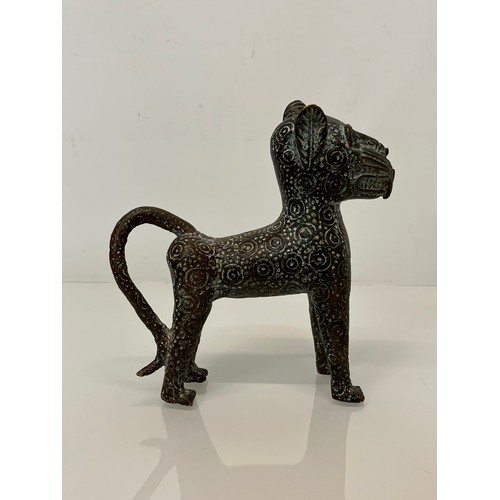 20 - Benin bronze figure of a standing Leopard.

This lot is available for in-house shipping