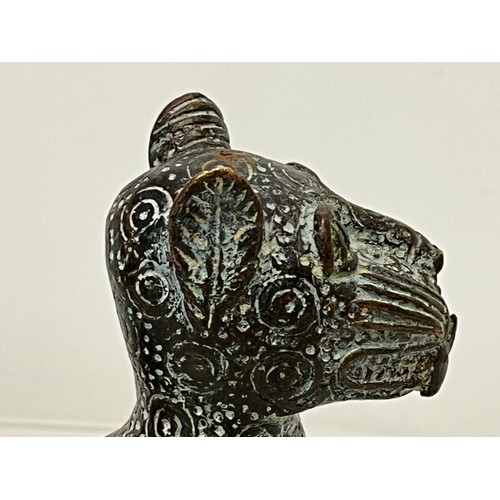 20 - Benin bronze figure of a standing Leopard.

This lot is available for in-house shipping