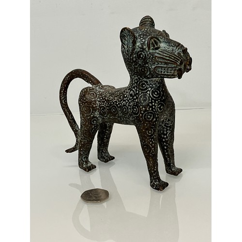 20 - Benin bronze figure of a standing Leopard.

This lot is available for in-house shipping