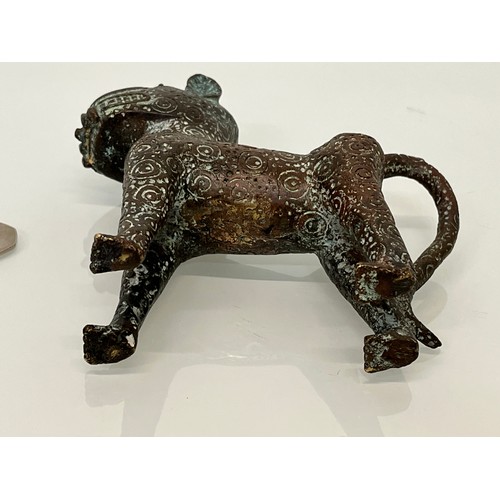 20 - Benin bronze figure of a standing Leopard.

This lot is available for in-house shipping