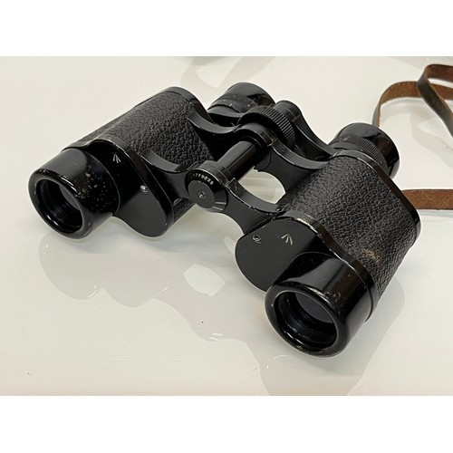 23 - Militaria, a pair of cased WWI military Carl Zeiss Jena Binoculars, pair of Sportur 6 x 24 field gla... 