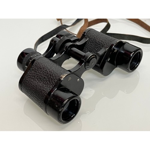 23 - Militaria, a pair of cased WWI military Carl Zeiss Jena Binoculars, pair of Sportur 6 x 24 field gla... 