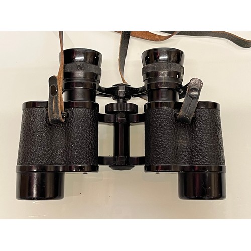 23 - Militaria, a pair of cased WWI military Carl Zeiss Jena Binoculars, pair of Sportur 6 x 24 field gla... 