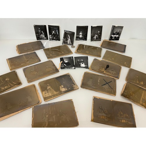 27 - C19th photography, a Collection of 16 Victorian glass plate negatives each 6 ½ inches x 4 ¼ inches, ... 