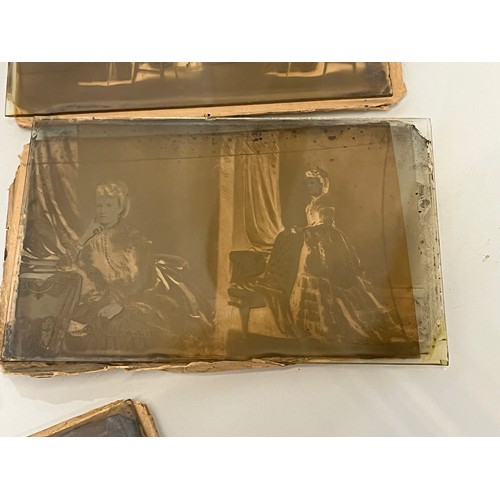 27 - C19th photography, a Collection of 16 Victorian glass plate negatives each 6 ½ inches x 4 ¼ inches, ... 