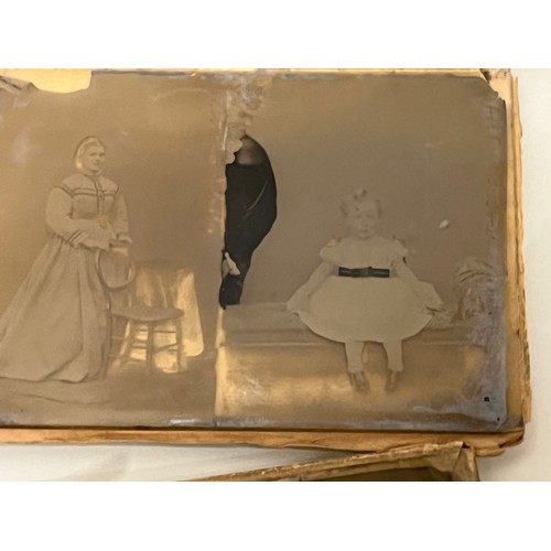 27 - C19th photography, a Collection of 16 Victorian glass plate negatives each 6 ½ inches x 4 ¼ inches, ... 