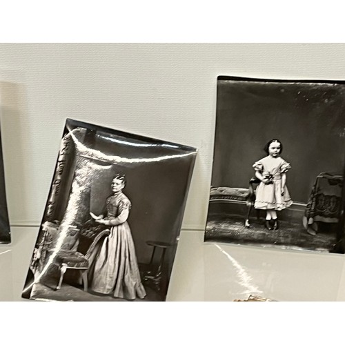 27 - C19th photography, a Collection of 16 Victorian glass plate negatives each 6 ½ inches x 4 ¼ inches, ... 