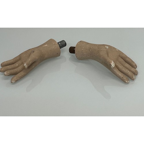 29 - Children’s hands, a pair of manakin body sections, each 17 cm long.

This lot is available for in-ho... 