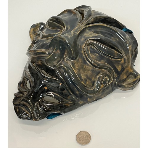 33 - Studio pottery wall mask, 30 cm tall.

This lot is available for in-house shipping