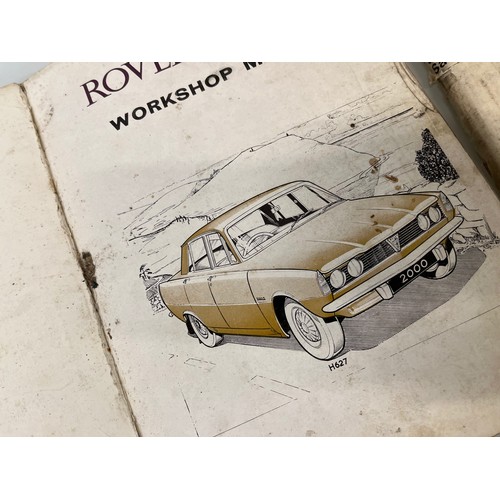 36 - Automobilia, ephemera, two factory workshop manuals for old Rover cars.

This lot is available for i... 