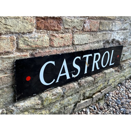 38 - Automobilia, an enamel garage advertising sign for Castrol Oil, a double sided forecourt display, ve... 