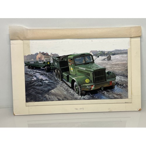 43 - Airfix and Matchbox model kit collectiors, original packaging artwork, American M19 Tank Transporter... 