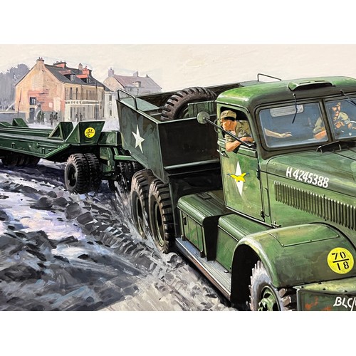 43 - Airfix and Matchbox model kit collectiors, original packaging artwork, American M19 Tank Transporter... 