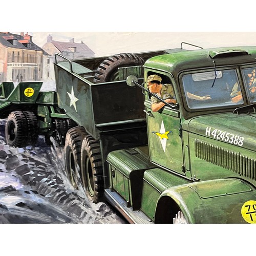 43 - Airfix and Matchbox model kit collectiors, original packaging artwork, American M19 Tank Transporter... 