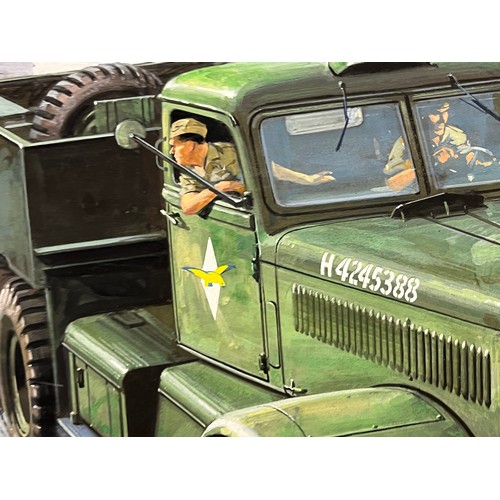 43 - Airfix and Matchbox model kit collectiors, original packaging artwork, American M19 Tank Transporter... 