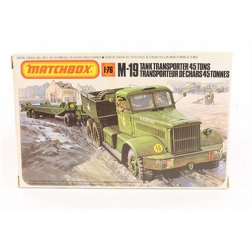 43 - Airfix and Matchbox model kit collectiors, original packaging artwork, American M19 Tank Transporter... 