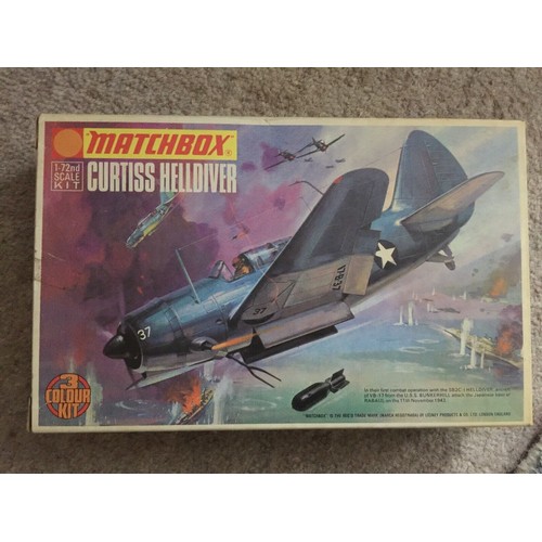 48 - Airfix and Matchbox model kit entusiasts, original artwork, American USN aircraft, a painting of a W... 