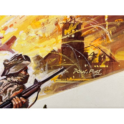 50 - Military painting, original book cover artwork Falklands War SAS Parachute Regt stories, from the Ad... 