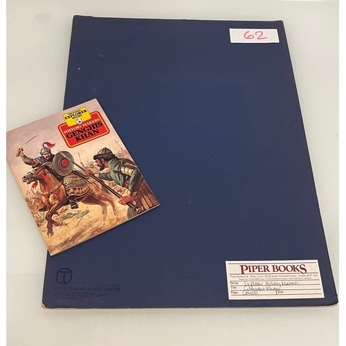 53 - Original book cover artwork Gengis Khan, from the History Maker series. Board size 54 cm x 39 cm.

T... 