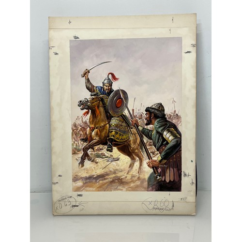 53 - Original book cover artwork Gengis Khan, from the History Maker series. Board size 54 cm x 39 cm.

T... 