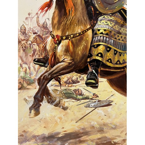 53 - Original book cover artwork Gengis Khan, from the History Maker series. Board size 54 cm x 39 cm.

T... 