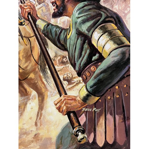 53 - Original book cover artwork Gengis Khan, from the History Maker series. Board size 54 cm x 39 cm.

T... 