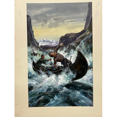 66 - Original book cover design for Farley Mowat’s, Lost in the Barrens, a dramatic wilderness canoeing s... 