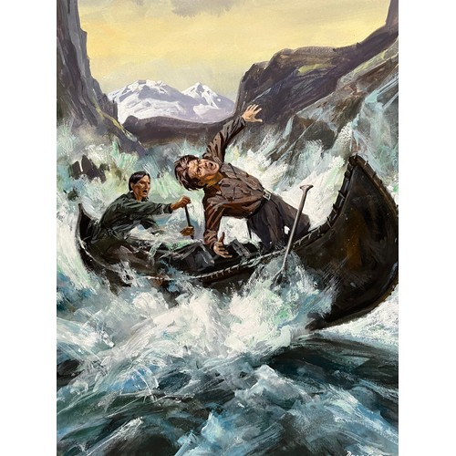 66 - Original book cover design for Farley Mowat’s, Lost in the Barrens, a dramatic wilderness canoeing s... 