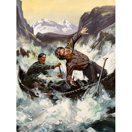 66 - Original book cover design for Farley Mowat’s, Lost in the Barrens, a dramatic wilderness canoeing s... 