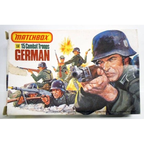 68 - Matchbox model kit original artwork, painting WWII German Infantry soldiers box cover artwork showin... 