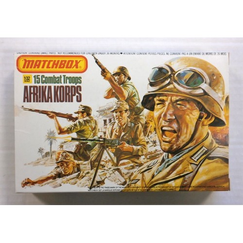 70 - Matchbox model kit original artwork, painting WWII German Afrika Korps soldiers box cover artwork sh... 