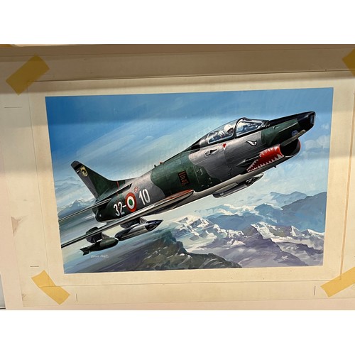 74 - Airfix and Matchbox model kit entusiasts, original cover artwork, Italian military aircraft, a paint... 