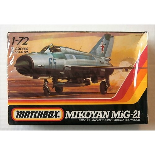 75 - Airfix model kits contemporary Matchbox Lesney. aviation model kit original artwork, Russian Jet air... 